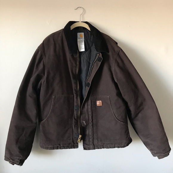 Vintage Carhartt Quilt-Lined Workwear Jacket Brown - Picture 2 of 16